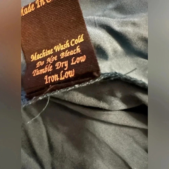 Mine turquoise sleeveless button up tie front size M - Picture 7 of 7